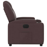 Fauteuil inclinable électrique Marron foncé Tissu