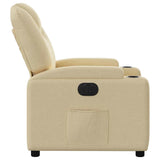 Fauteuil inclinable électrique Crème Tissu