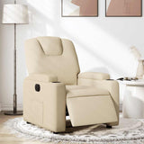 Fauteuil inclinable électrique Crème Tissu