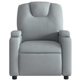 Fauteuil de massage inclinable électrique gris clair tissu