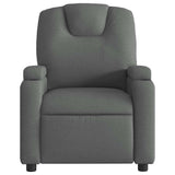 Fauteuil inclinable de massage électrique gris foncé tissu