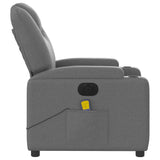 Fauteuil inclinable de massage électrique gris foncé tissu