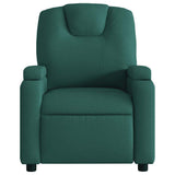 Fauteuil de massage inclinable électrique Vert foncé Tissu