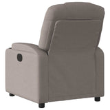 Fauteuil de massage inclinable électrique Taupe Tissu
