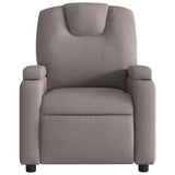 Fauteuil de massage inclinable électrique Taupe Tissu