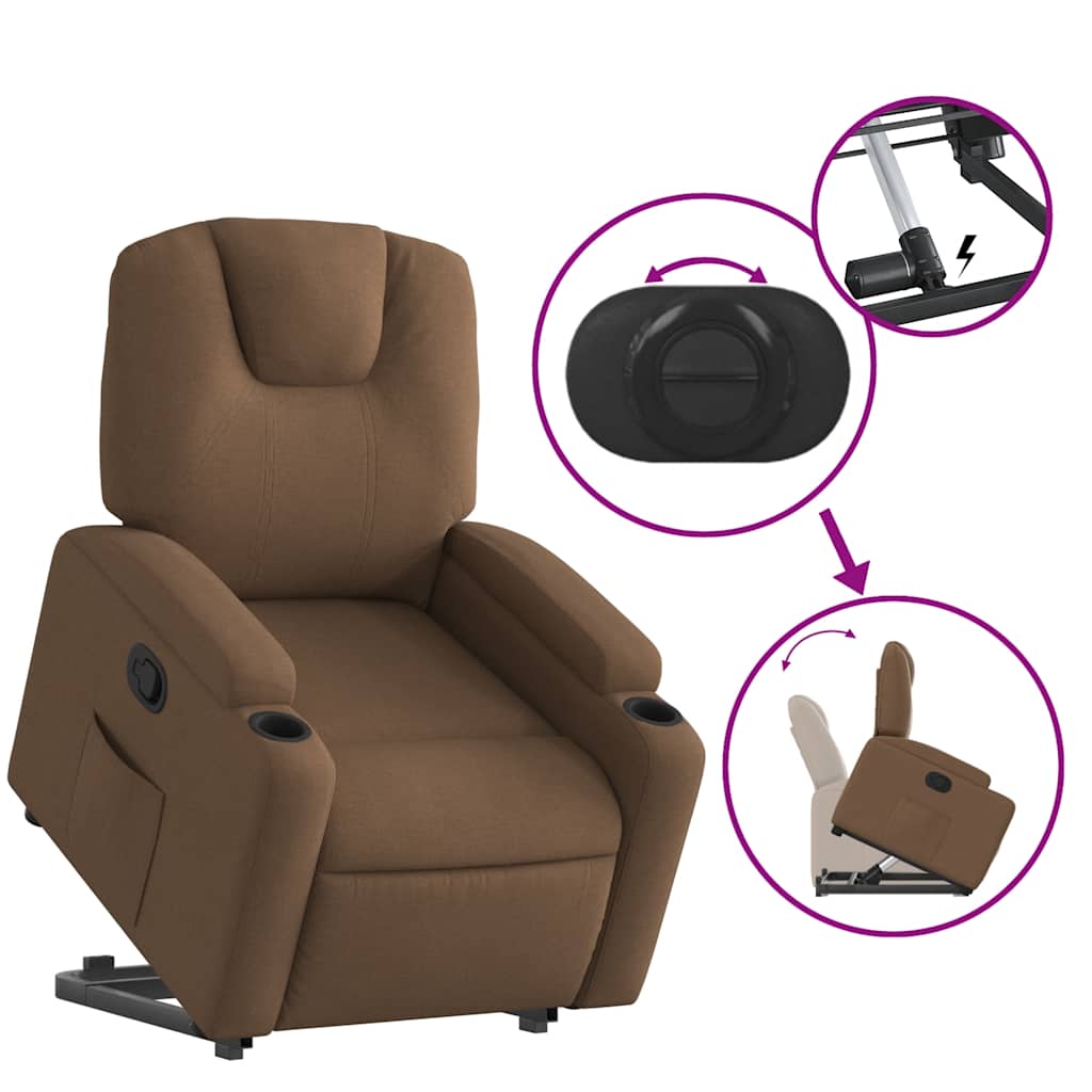 Fauteuil inclinable Marron Tissu
