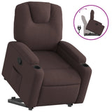 Fauteuil inclinable marron foncé tissu