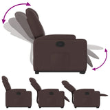 Fauteuil inclinable marron foncé tissu