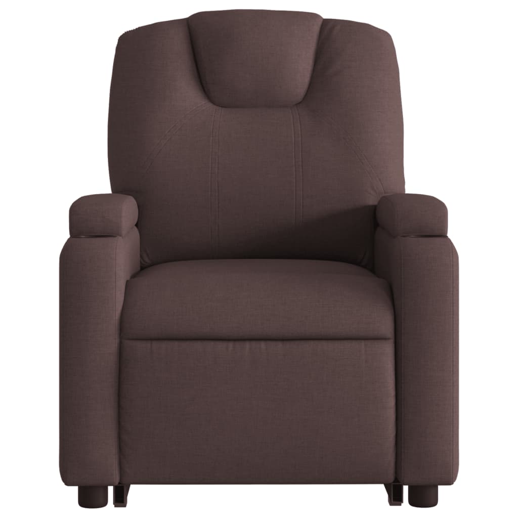 Fauteuil inclinable marron foncé tissu