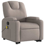Fauteuil inclinable de massage Taupe Tissu