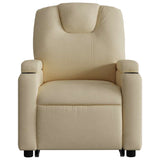 Fauteuil inclinable de massage Crème Tissu
