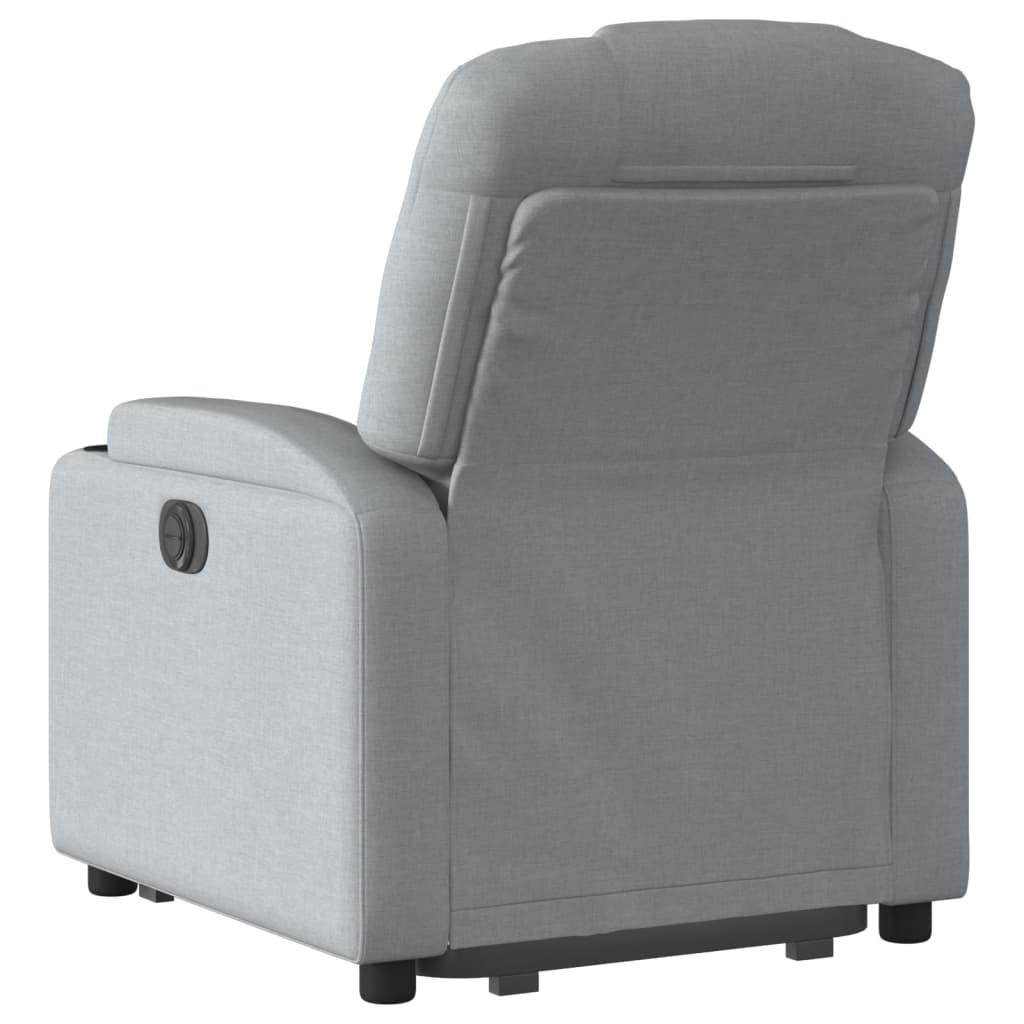 Fauteuil inclinable électrique gris clair tissu