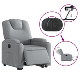 Fauteuil inclinable électrique gris clair tissu