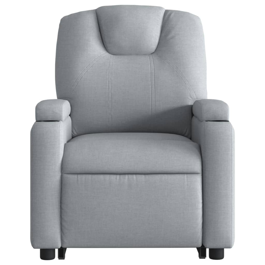 Fauteuil inclinable électrique gris clair tissu