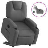 Fauteuil inclinable électrique gris foncé tissu