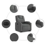 Fauteuil inclinable électrique gris foncé tissu