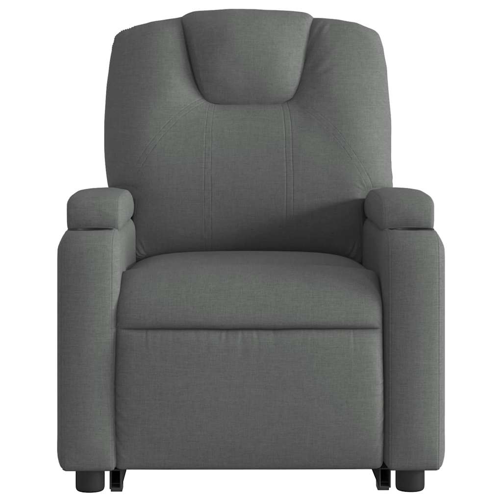 Fauteuil inclinable électrique gris foncé tissu