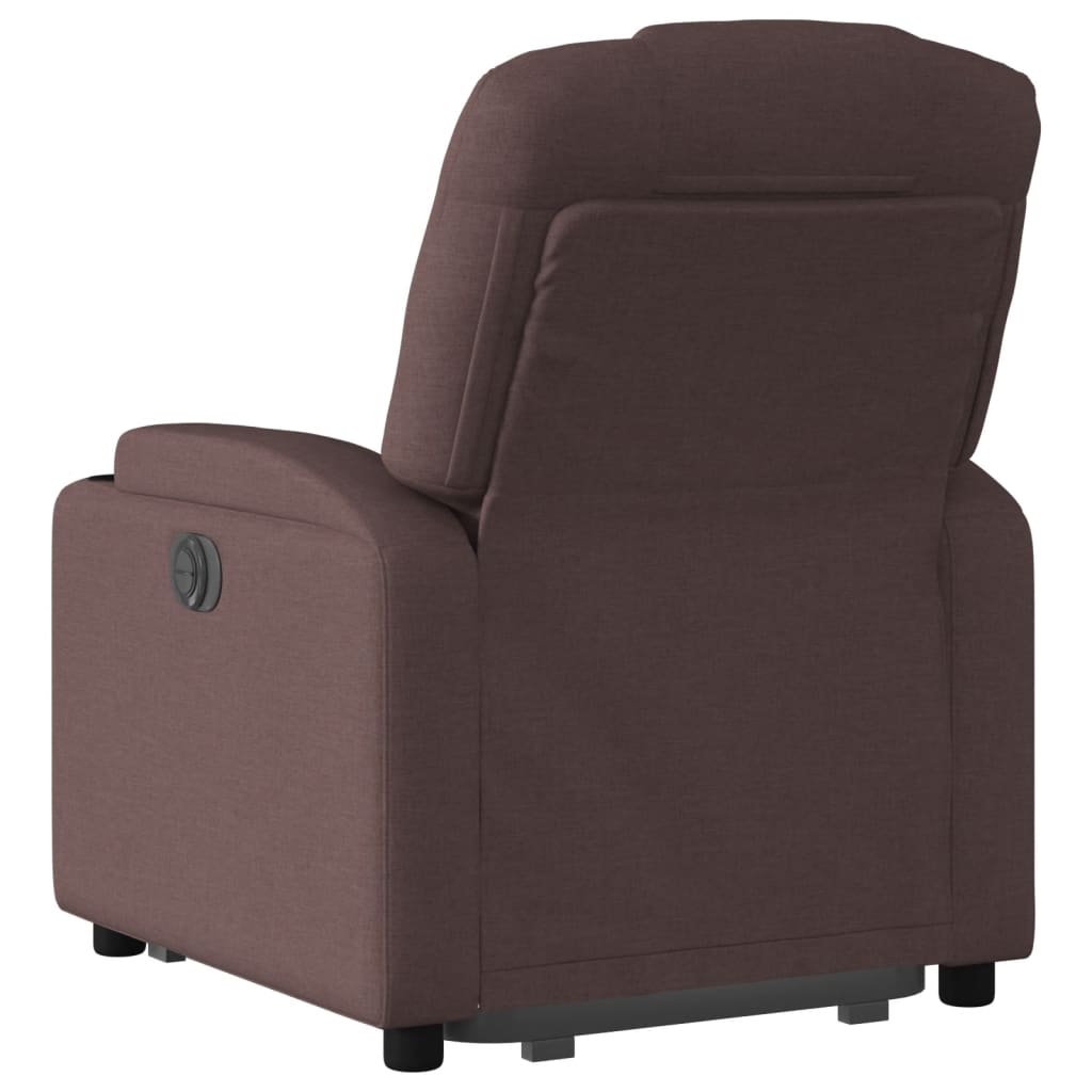 Fauteuil inclinable électrique marron foncé tissu