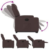Fauteuil inclinable électrique marron foncé tissu