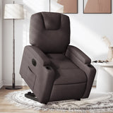 Fauteuil inclinable électrique marron foncé tissu