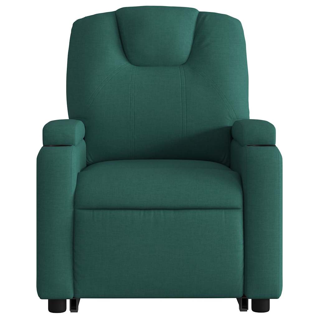 Fauteuil inclinable électrique vert foncé tissu