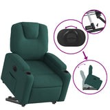 Fauteuil inclinable électrique vert foncé tissu