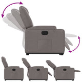 Fauteuil inclinable électrique taupe tissu