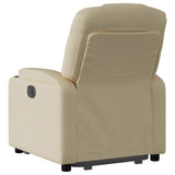 Fauteuil inclinable électrique crème tissu