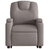 Fauteuil inclinable de massage électrique Taupe Tissu