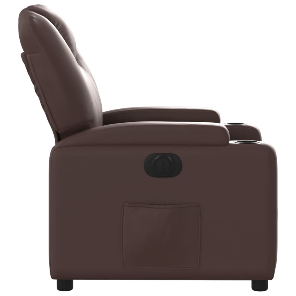 Fauteuil inclinable électrique Marron Similicuir