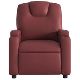 Fauteuil inclinable électrique Rouge bordeaux Similicuir