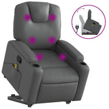 Fauteuil inclinable de massage Gris Similicuir