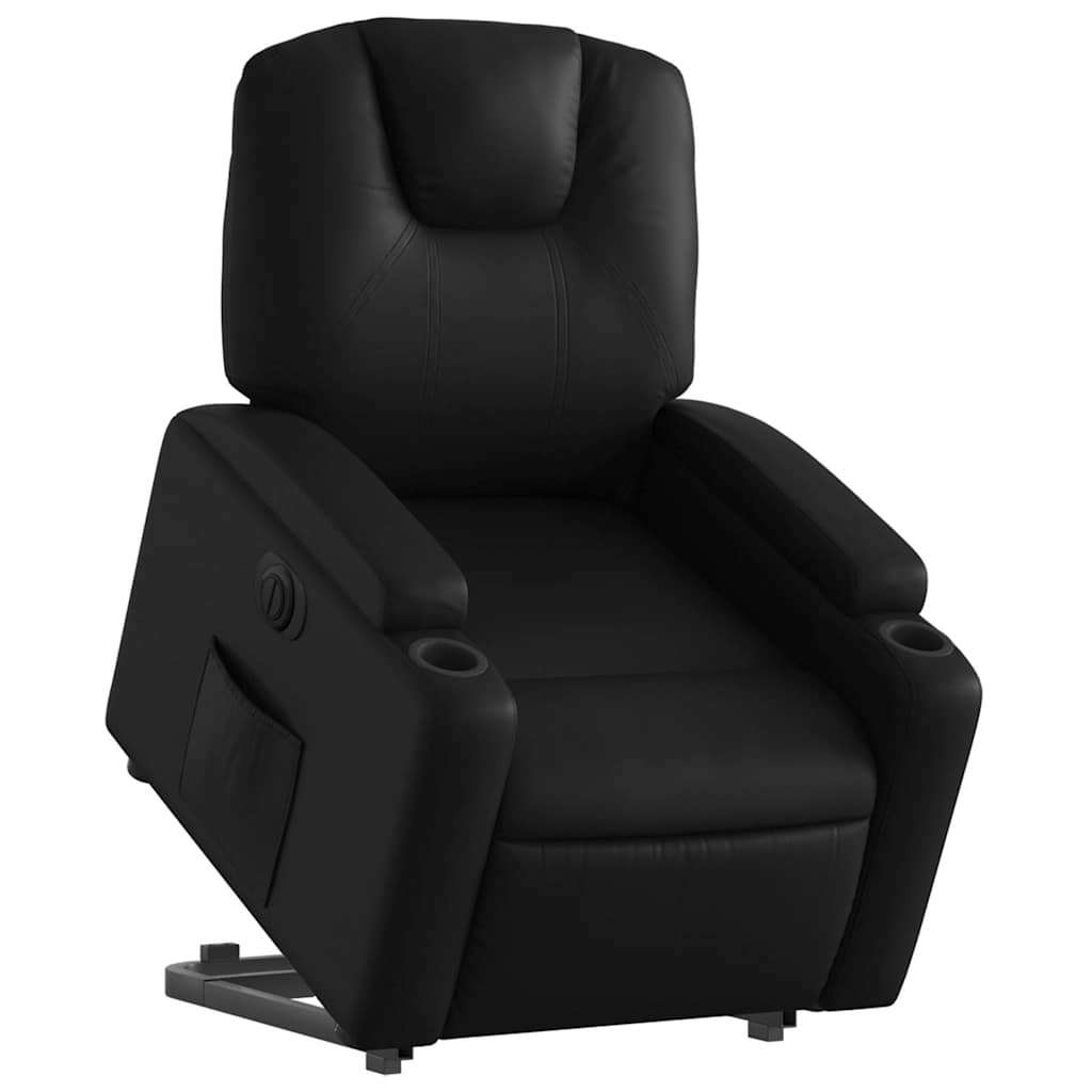 Fauteuil inclinable électrique noir similicuir