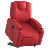 Fauteuil inclinable de massage électrique rouge similicuir