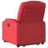 Fauteuil inclinable de massage électrique rouge similicuir