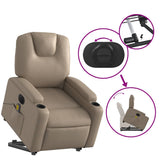 Fauteuil inclinable de massage électrique cappuccino similicuir