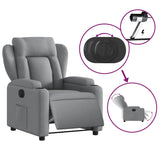Fauteuil inclinable électrique Gris clair Tissu