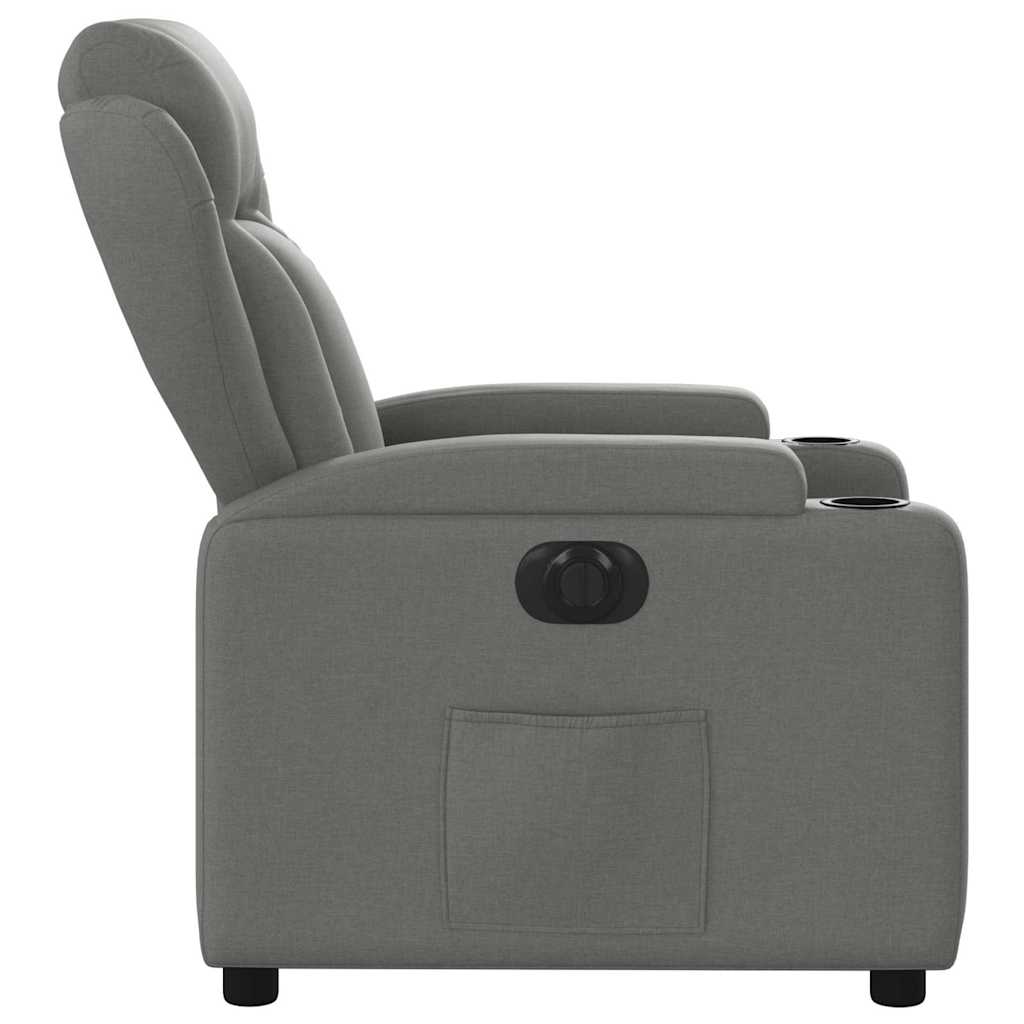 Fauteuil inclinable électrique Gris foncé Tissu