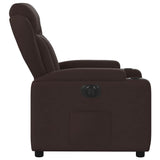 Fauteuil inclinable électrique Marron foncé Tissu