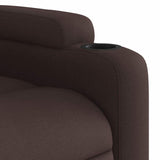 Fauteuil inclinable électrique Marron foncé Tissu