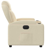 Fauteuil inclinable électrique Crème Tissu