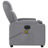 Fauteuil de massage inclinable électrique gris clair tissu