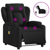 Fauteuil de massage inclinable électrique Noir Tissu
