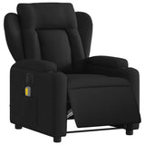 Fauteuil de massage inclinable électrique Noir Tissu