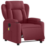 Fauteuil de massage inclinable électrique Rouge bordeaux Tissu