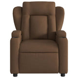 Fauteuil inclinable de massage électrique marron tissu