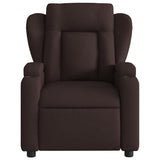 Fauteuil de massage inclinable électrique Marron foncé Tissu