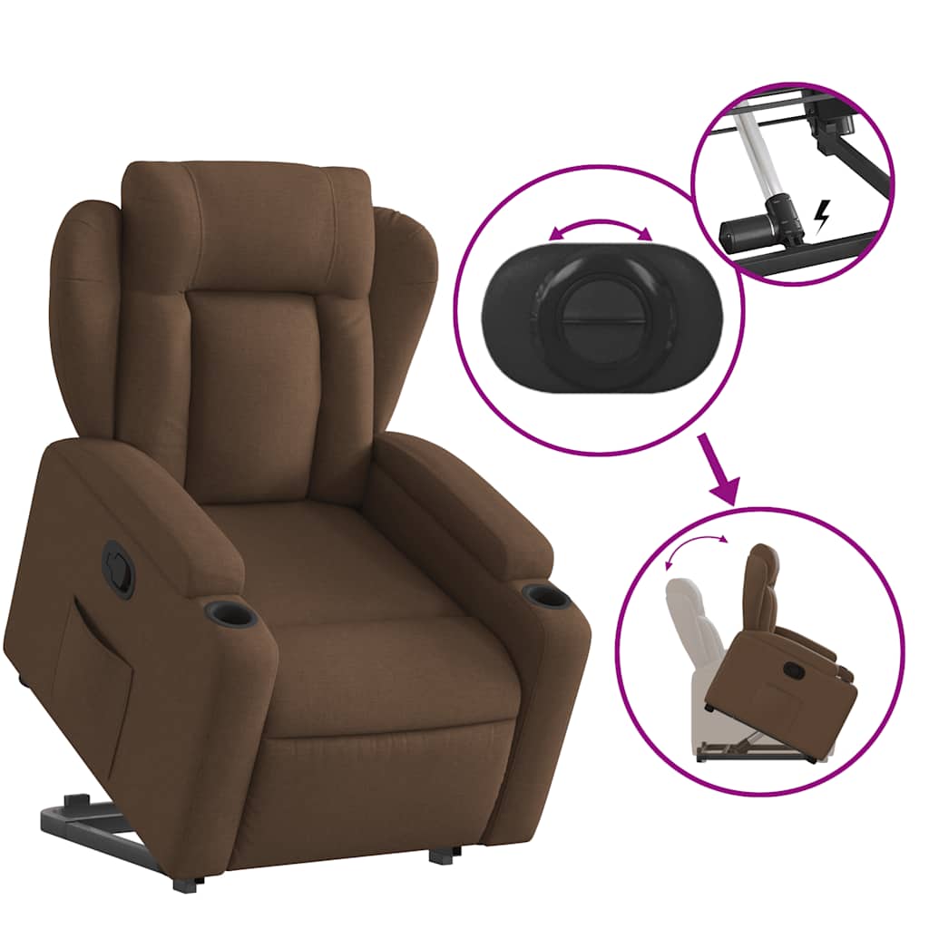 Fauteuil inclinable Marron Tissu