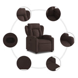 Fauteuil inclinable marron foncé tissu