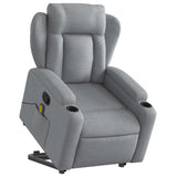 Fauteuil de massage inclinable Gris clair Tissu